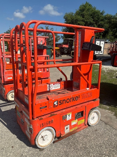 2014 Snorkel Manlift Model Tm12 Ansi, Electric, Approx Max Platform Height 12ft
