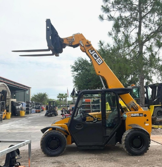 Jcb 525-60 Hi Viz Load All Telescopic Telehandler Model 525-60t4; Diesel Powered:Full Size Cab;