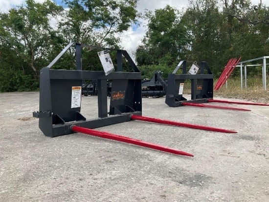 Unused 2026landhonor Bale Spears Attachment Model Bs-12-2500g For Universal Skid Steer
