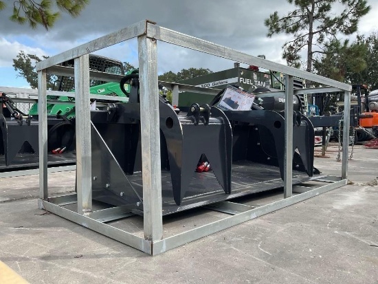 Unused 2026 Landhonor Heavy Duty Grapple Bucket Model Sgb-11-72w For Universal Skid Steer