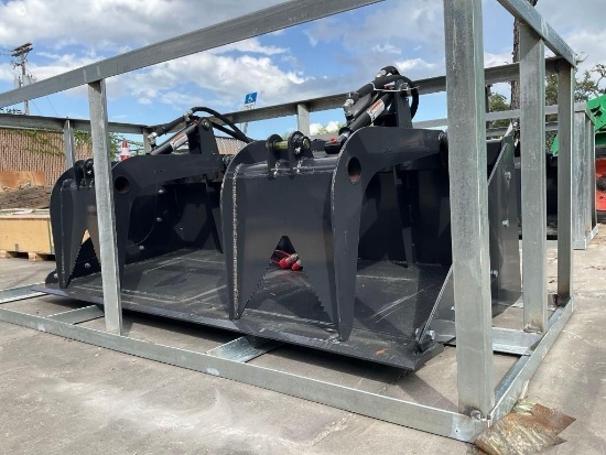 Unused 2026 Landhonor Heavy Duty Grapple Bucket Model Sgb-11-72w For Universal Skid Steer