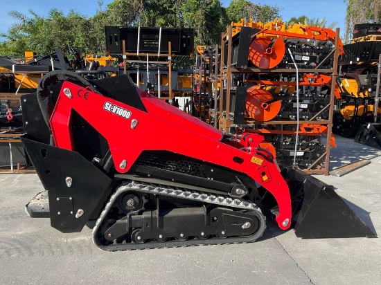 Unused 2026 Sdlool Stand On Skid Steer Loader Model V1000, Kubota Diesel,Electric Start, Rubber T...