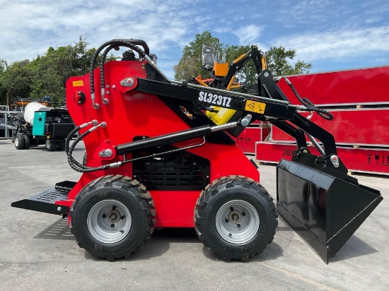 Unused 2026 Sdlool Stand On Skid Steer Loader Model 323tz, Gas Powered, Electric Start