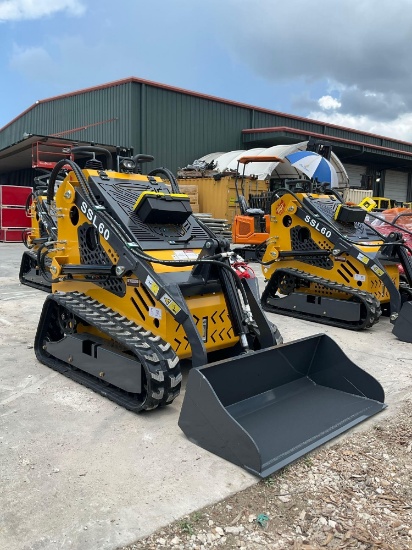Unused 2026 Sdlanch Stand On Skid Steer Loader Model Ssl60; Gas Powered, Electric Start, Rubber