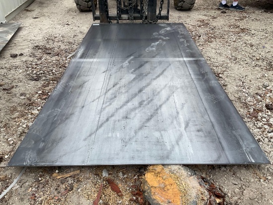 ( 1 ) STEEL PLATE, APPROX 10FT x 5FT