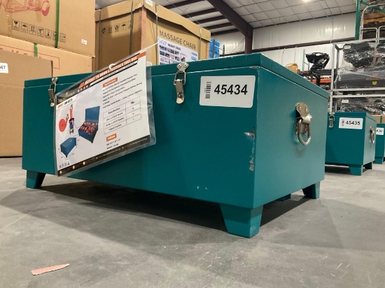 UNUSED LANDHONOR RATCHET TIE DOWN & FLATPACK TOOL BOX MODEL LHR-RF24, TOOL BOX APPROX 20in L x 28in