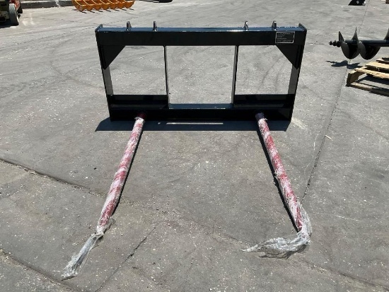 ( 1 ) Unused 2026 Bale Fork Attachment Model Bf47 For Universal Skid Steer, Approx Working Width ...