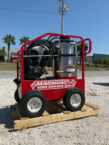 Unused 2026 Magnum 4000 Series Gold Hot Water Pressure Washer,Diesel Gas Power, Electric Start,