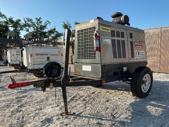 2019 Lincoln Electric Vantage 549 Welder, Deutz Diesel, Trailer Mounted, Runs & Operates
