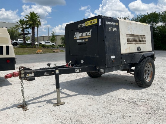 2018 Allmand Maxiair 185 Compressor Model Ma185-6e1; Yanmar Diesel,Trailer Mounted