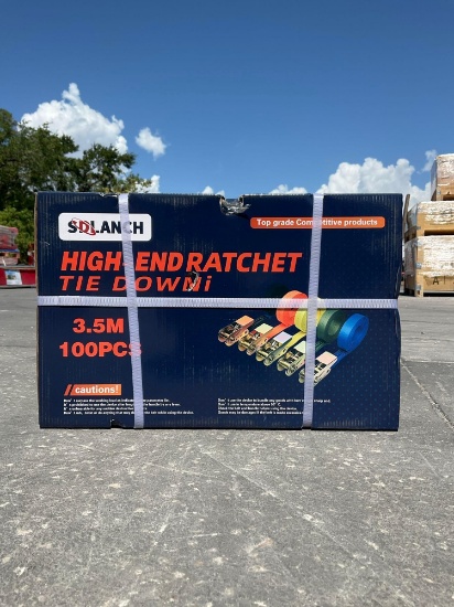 Unused 3.5 M High End Ratchet Tie Downs, Approx 100 Pcs