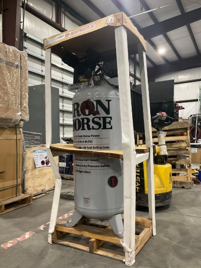 Unused Iron Horse Air Compressor Model Ihd6160v1, Max Operating 135psi, 60 Gal. Capacity, 6.5hp