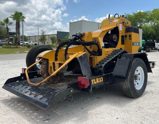 Vermeer Compact Stump Grinder Model Sc30tx With Vermeer Trailer Model Tlr33; Kohler Gas Powered