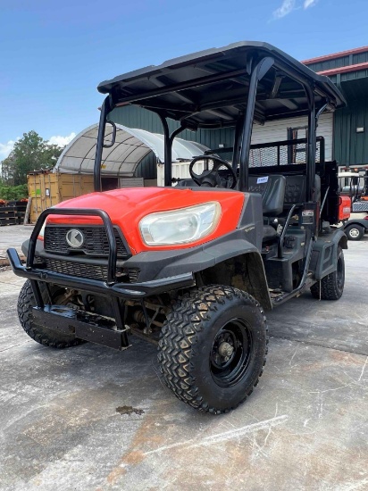 KUBOTA RTV-X1140 UTV, DIESEL, 4x4, CREW CAB, MANUAL DUMP BED, HITCH, BILL OF SALE ONLY,