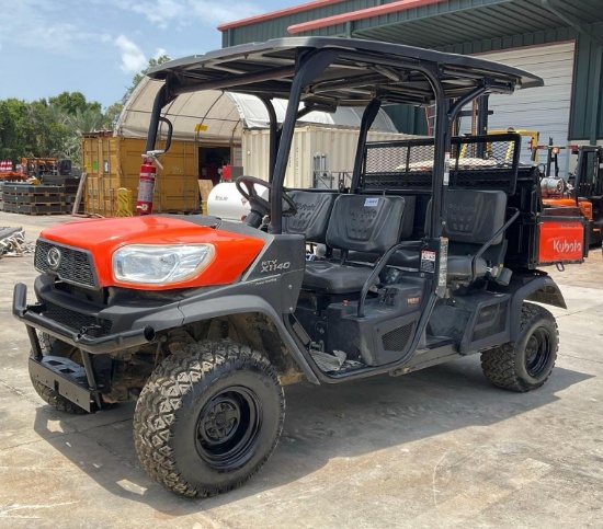 KUBOTA RTV-X1140 UTV, DIESEL, 4x4, CREW CAB, HYDRALIC DUMP BED, HITCH, BILL OF SALE ONLY; TURNS OVE