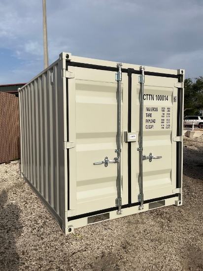 202610FT MULTI-USE CONTAINER W/ SIDE DOOR & WINDOW, FORK POCKETS, APPROX121in L x 73in W x 79in T