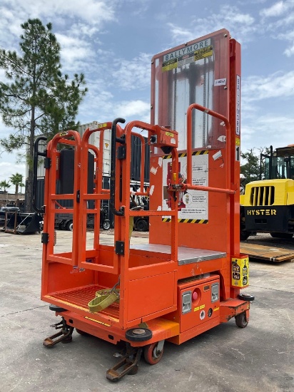 2015 Ballymore Vertical Mast Man Lift Model Ps-140h, Approx Max Platform Height 12ft, Built In