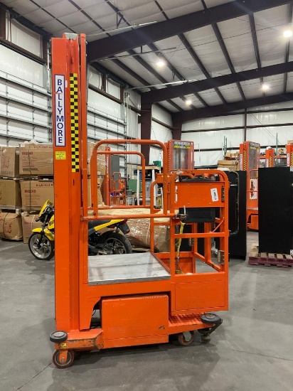 2015 Ballymore Vertical Mast Man Lift Model Ps-140h, Approx Max Platform Height 12ft, Non Marking