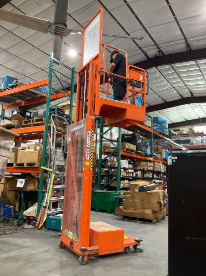2015 Ballymore Vertical Mast Man Lift Model Ps-140h, Approx Max Platform Height 12ft, Non Marking...
