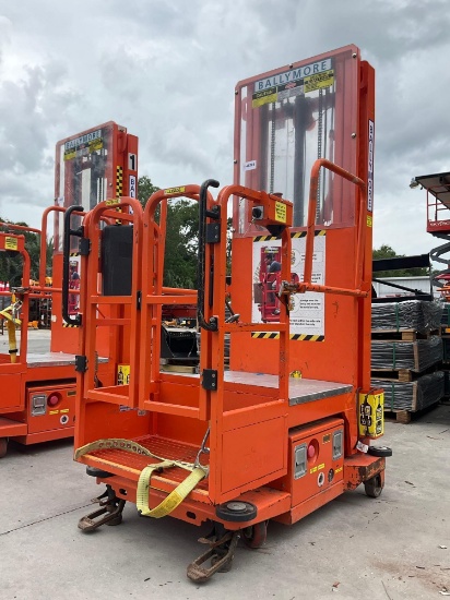 2015 Ballymore Vertical Mast Man Lift Model Ps-140h, Approx Max Platform Height 12ft, Built In