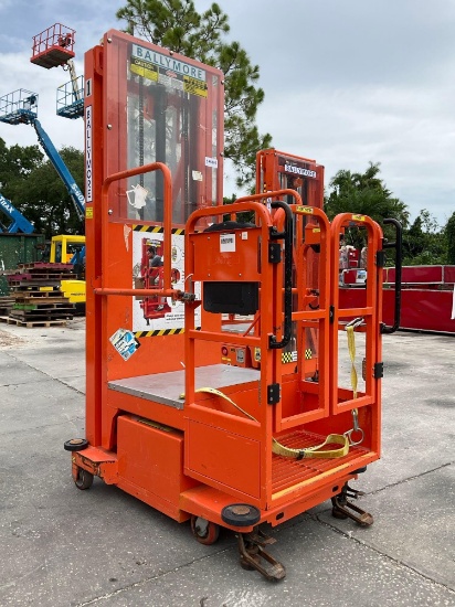 2015 Ballymore Vertical Mast Man Lift Model Ps-140h, Approx Max Platform Height 12ft, Built In