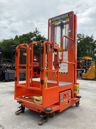 2015 Ballymore Vertical Mast Man Lift Model Ps-140h, Approx Max Platform Height 12ft, Built In