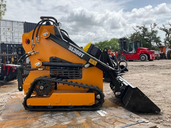 Unused 2026 Sdlool Stand On Skid Steer Loader Model 360t, Gas Powered, Electric Start, Rubber Tra...