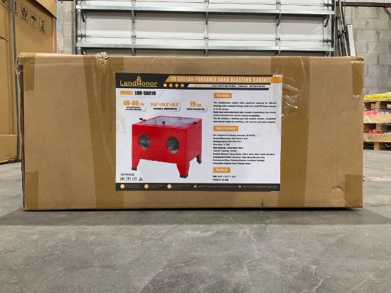 Unused Landhonor 19 Gallon Portable Sand-Blasting Cabinet Model Lhr-Sbc19, 40-80psi