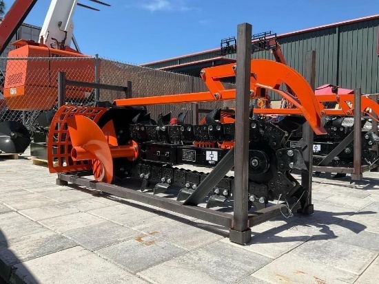 ( 1 ) UNUSED 2026 GIYI MINI TRENCHER ATTACHMENT FOR MINI SKID STEER, APPROX TRENCHING DEPTH 39in
