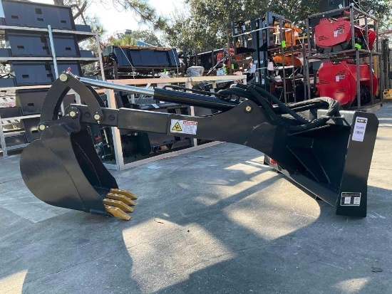 UNUSED 2026 LANDHONOR 72in BIG ARM BACKHOE ATTACHMENT MODEL BH-12-72D FOR UNIVERSAL SKID STEER