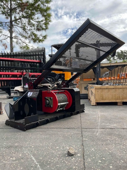 Unused 2025 Giyi Logging Winch Attachment Model Lw45 For Skid Steer