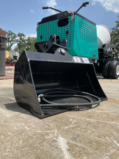 ( 1 ) UNUSED 2026 TILTING BUCKET ATTACHMENT FOR EXCAVATOR, APPROX 24in ; APPROX PIN DIA 1 IN