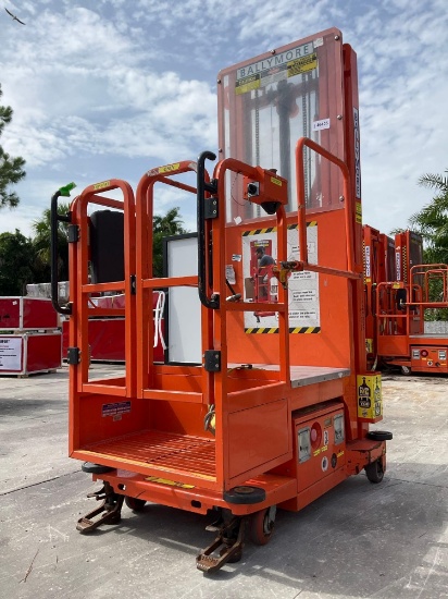 2015 Ballymore Vertical Mast Man Lift Model Ps-140h, Approx Max Platform Height 12ft, Built In