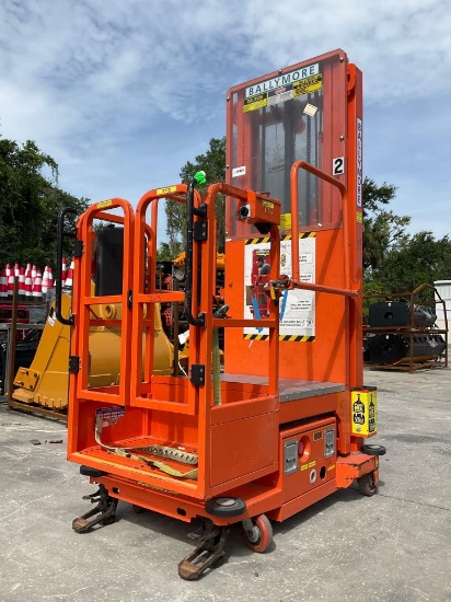 2015 Ballymore Vertical Mast Man Lift Model Ps-140h, Approx Max Platform Height 12ft, Built In