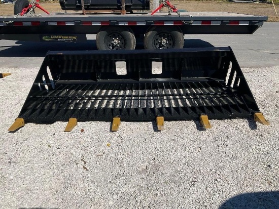 UNUSED 2026LANDHONOR 78in ROCK BUCKET ATTACHMENT MODEL RB-14-78W FOR UNIVERSAL SKID STEER