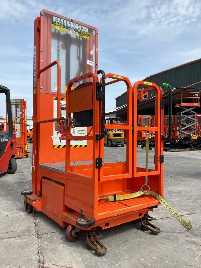 2015 Ballymore Vertical Mast Man Lift Model Ps-140h, Approx Max Platform Height 12ft, Built In