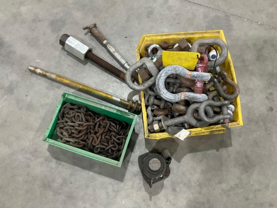 Mixed Lot Of Rigging Hardware ; Including Chains, Shackles, And Turnbuckles; Craftsmen 12-Ton