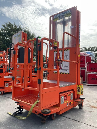 2015 Ballymore Vertical Mast Man Lift Model Ps-140h, Approx Max Platform Height 12ft, Built In