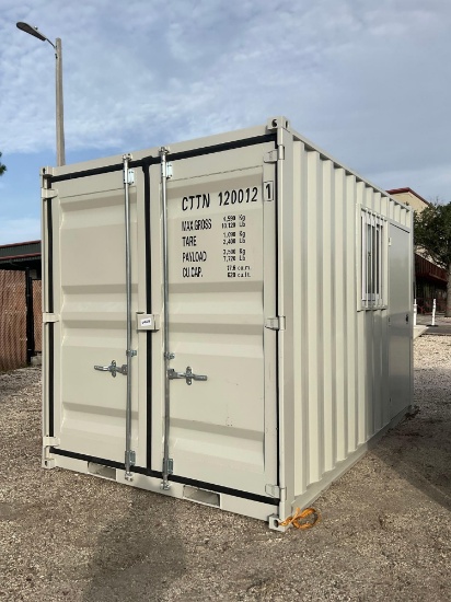 2026 12ft Multi-Use Container W/ Side Door & Window, Fork Pockets