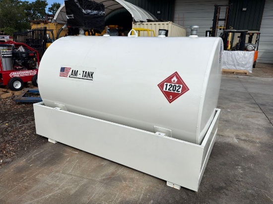 2026 New/Unused Am-Tank, Approx. 500 Gallon Capacity, Skid Mounted, Steel Storage & Dispensing Ta...