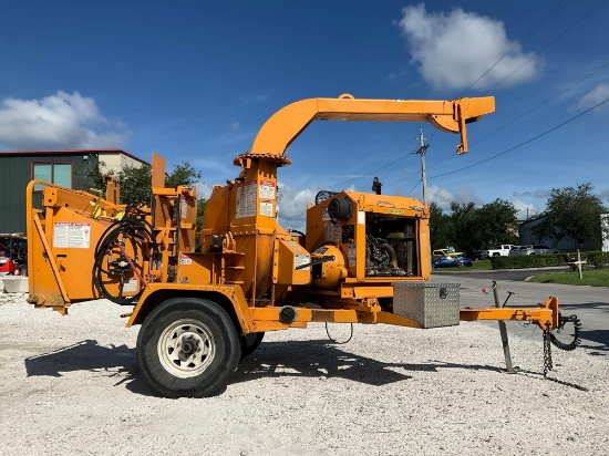 2017 Bandit Industries Towable Disc Style Hand Fed Wood Chipper Model 200uc; Gas Engine;