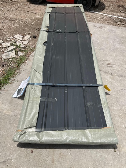 UNUSED 12FT GALVALUME STEEL SIDING ROOFING, APPROX 50 SHEETS IN STACK, APPROX 12FT.x 3FT