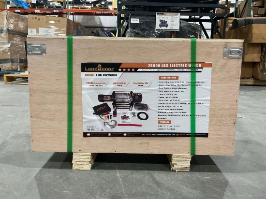 Unused Landhonor Electric Winch Model Lhr-Ew25000; Approx Rated Line Pull 25000 Lbs; Series Wound