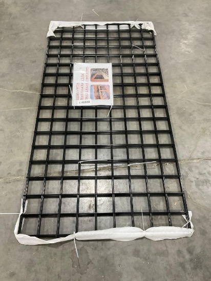 BLACK METAL RAILS; MESH PATTERN WELDED APPROX 4 IN X 4 IN; APPROX 72 IN W X 36 IN H; APPROX 5 PACK