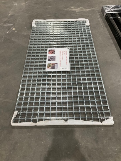 GALVANIZED STEEL GARDEN MESH; WELDED MESH PATTERN APPROX 2 IN X 2 IN; APPROX 12 GAUGE, 6 FT X 3 FT;
