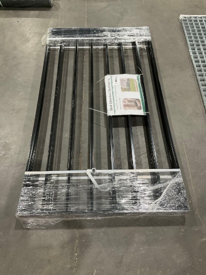 BLACK GALVANIZED STEEL FENCING; APPROX 5 PANELS; APPROX 6 FT X 3 FT W PER PANEL