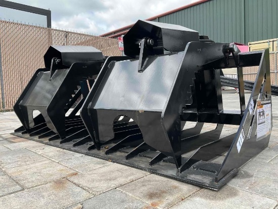 ( 1 ) UNUSED 2026HOLLOW WOOD GRABBER ATTACHMENT MODEL HWG78 FOR SKID STEER; APPROX WORKING WIDTH 72