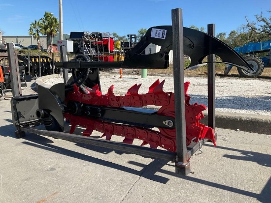 ( 1 ) UNUSED 2026 GIYI MINI TRENCHER ATTACHMENT MODEL X380 FOR MINI SKID STEER, APPROX TRENCHING ...
