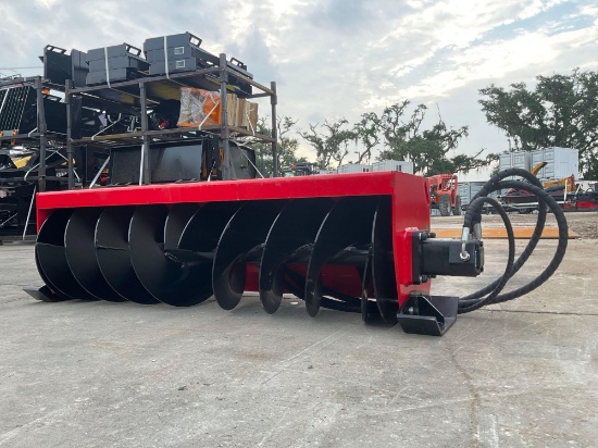 UNUSED 2026 MINI TRENCH BACKFILLER ATTACHMENT MODEL TBF62 FOR MINI SKID STEER, APPROX WORKING WIDTH