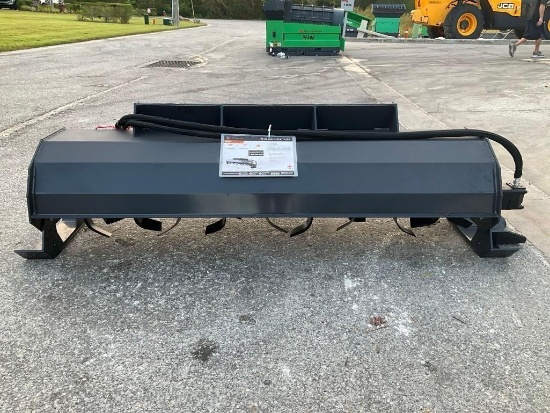 UNUSED 2026 WOLVERINE TILLER ATTACHMENT MODEL TL-12-72W FOR UNIVERSAL SKID STEER, APPROX 72in W